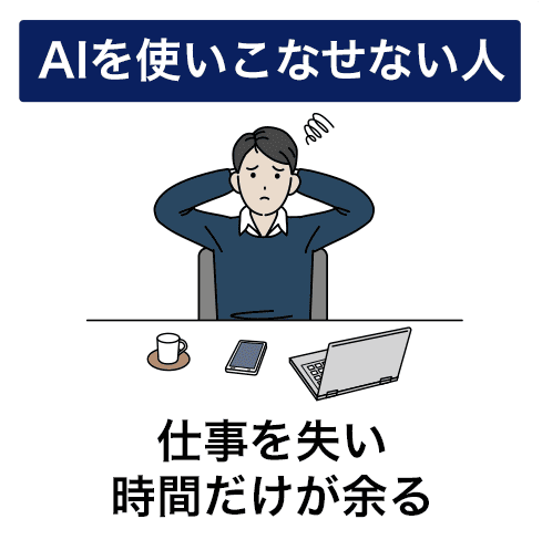 AIを使いこなせない人は仕事が減り時間が余る