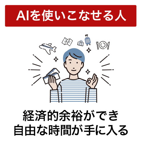 AIを使いこなせる人は収入が減り余裕ができる